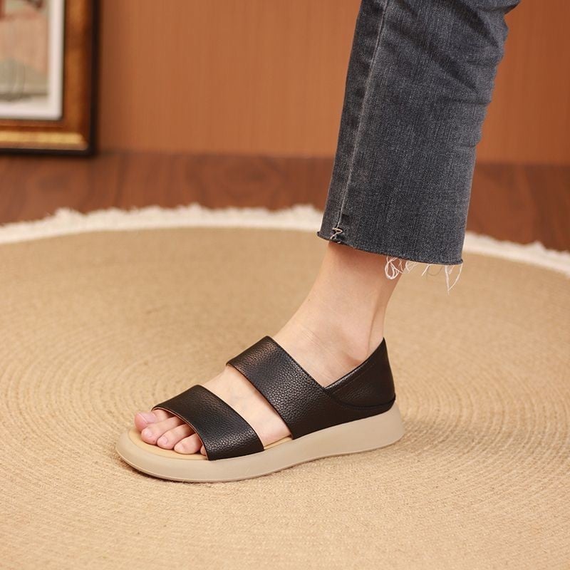 New Thick Sole Women's Stylish Genuine Leather Sandals mysite