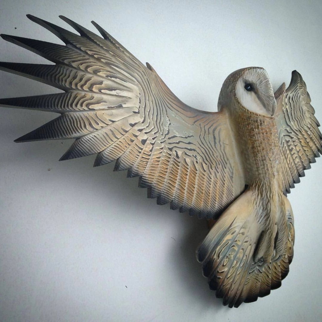 Last Day 49% OFF-Barn Owl Wall Art - Hand Carved Art mysite