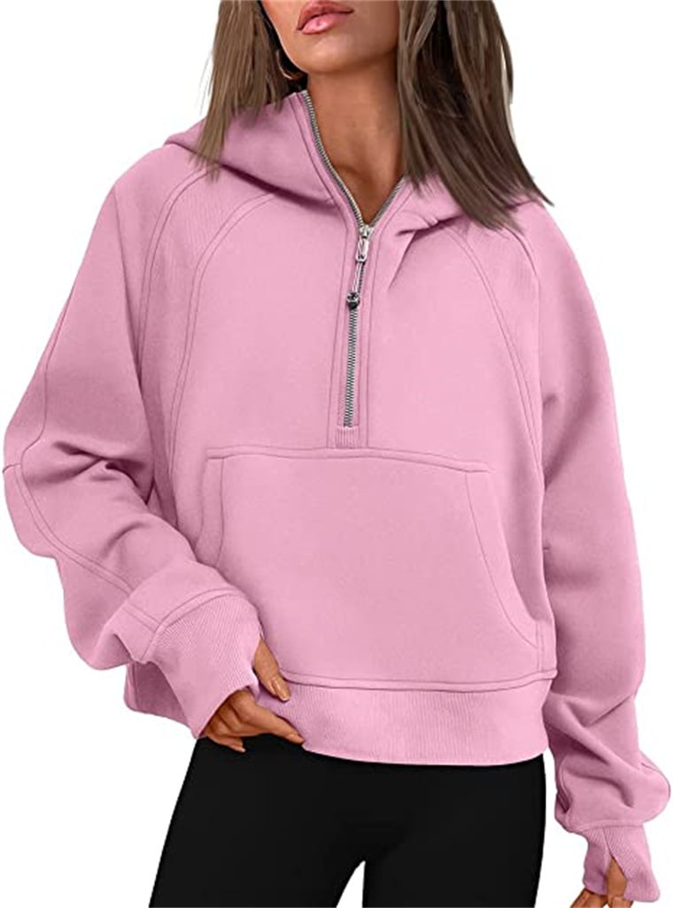 🔥Ladies Half Zip Hoodie Sweatshirt mysite