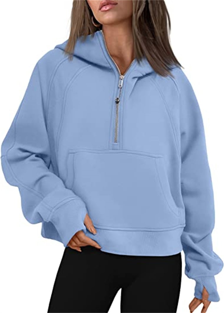 🔥Ladies Half Zip Hoodie Sweatshirt