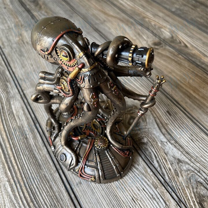 Steampunk Seabed Hiker Octopus Statue Decor mysite