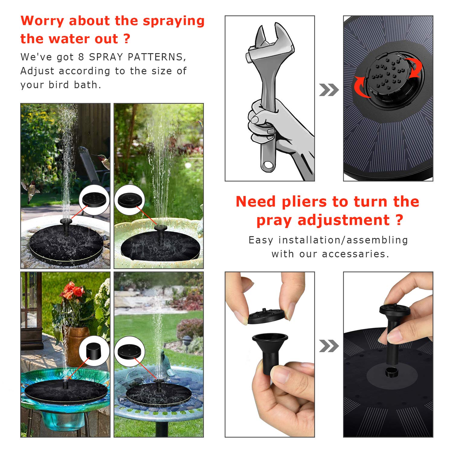 🎁Best Mother's Day Gift Of 2023🎁 - Solar outdoor fountain-The perfect garden decoration mysite