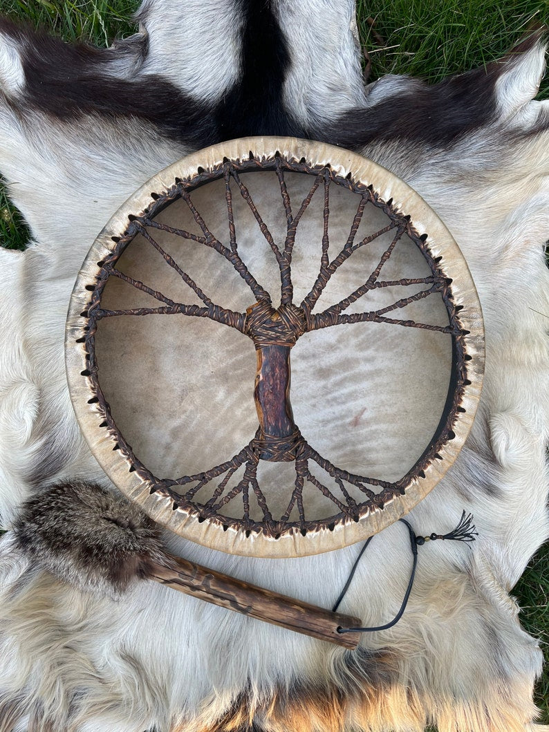 Shaman drum "Tree of life" Siberian drum Spirit music mysite