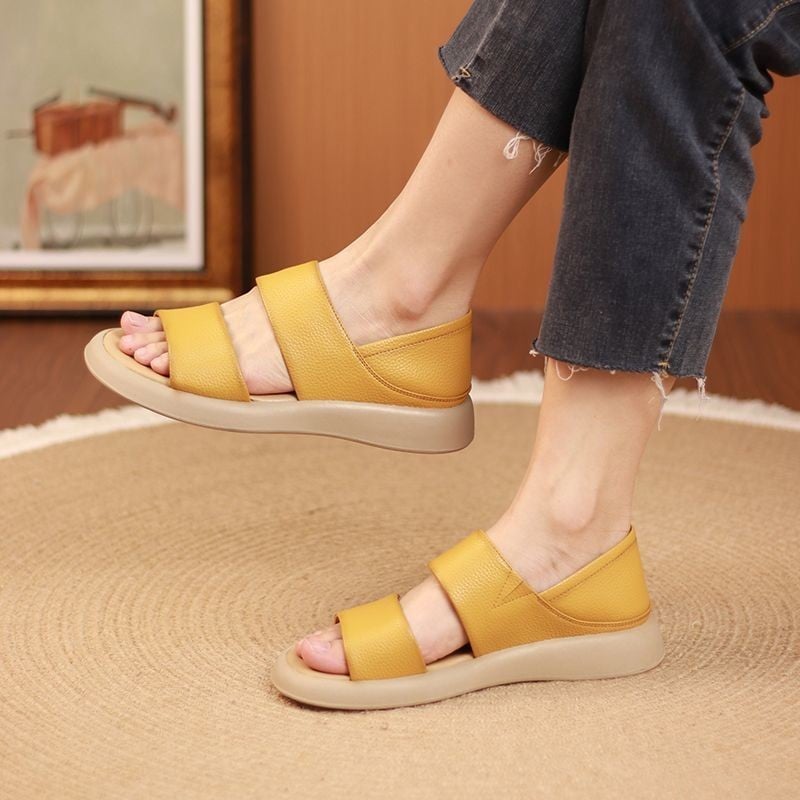 New Thick Sole Women's Stylish Genuine Leather Sandals mysite