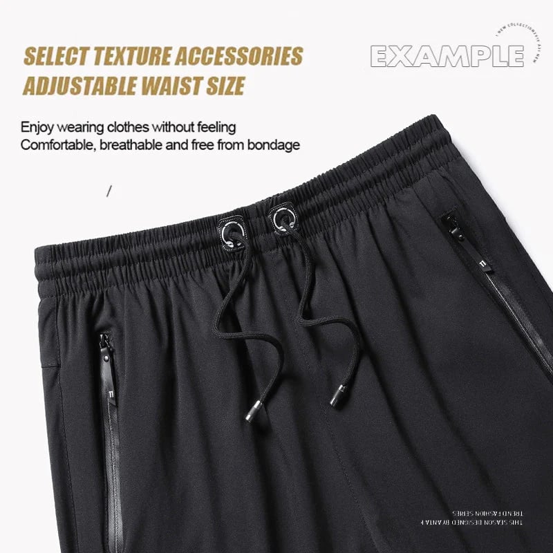 Men's Plus Size Ice Silk Stretch Shorts mysite