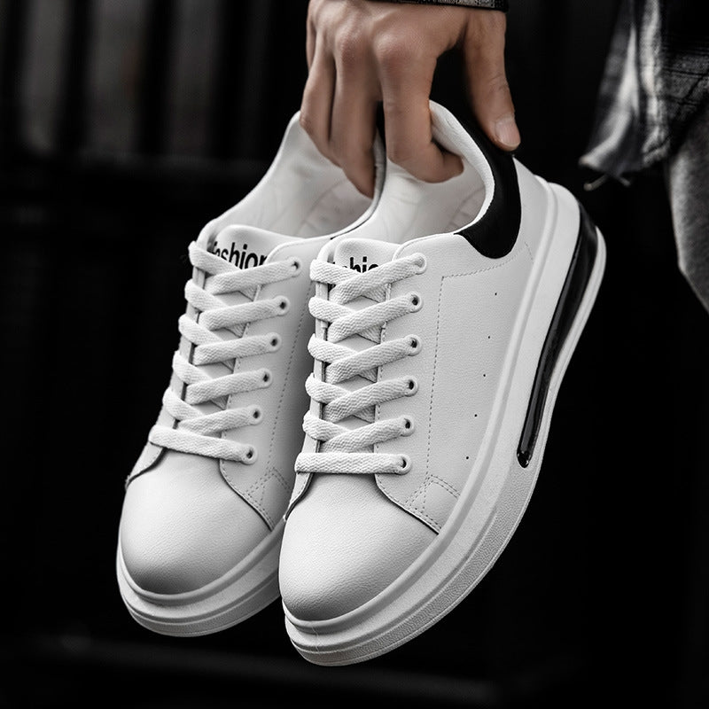 Little White Shoes Breathable Sponge Cake Thick Bottom Sneakers Air Cushion Men's Shoes mysite