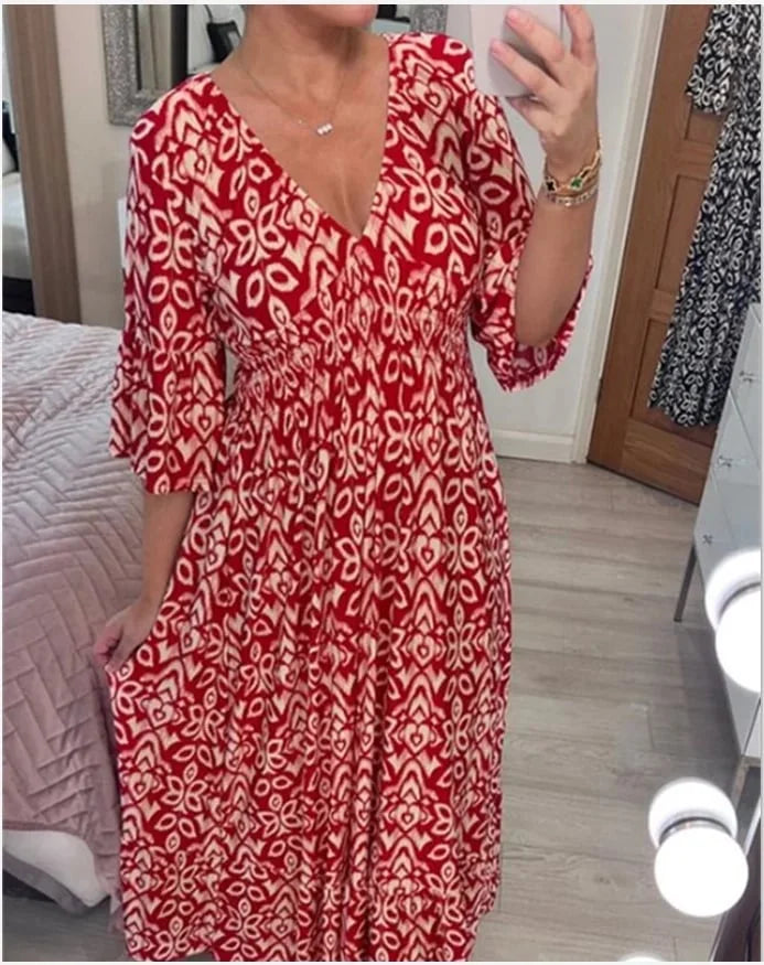 🔥LAST DAY 70% OFF🔥V-neck floral dress mysite