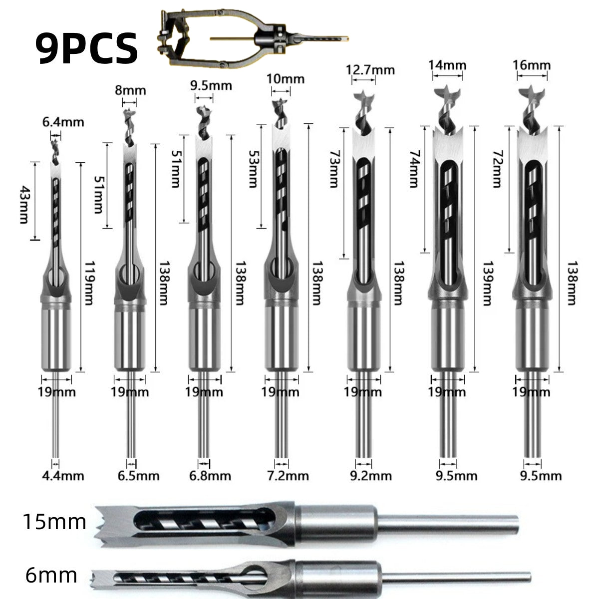 💥Efficient Woodworking Essential 💥 Adapter and Square-Headed Wood Chisel Set mysite