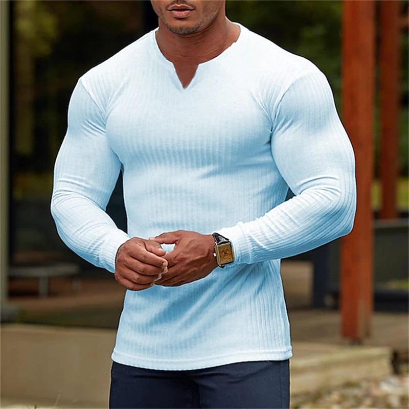 V-NECK LONG-SLEEVED SPORTS T-SHIRT mysite