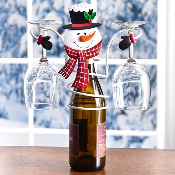 Holiday Wine Bottle & Glass Holders - Christmas decoration mysite