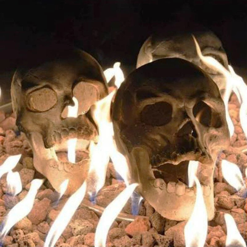 🔥Halloween Pre 🔥 Terrifying Human Skull Fire Pit💀 mysite