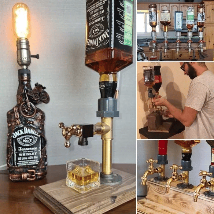 💥Liquor Alcohol Whiskey wood Dispenser mysite