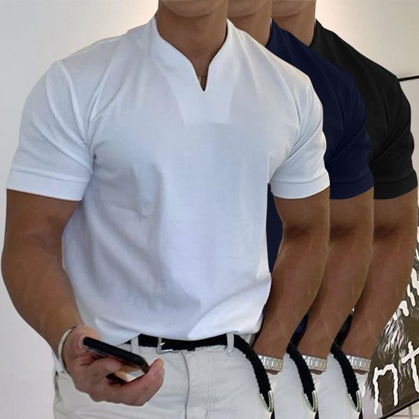 🔥2023 Men Gentlemans business Short Sleeve Fitness T Shirt mysite