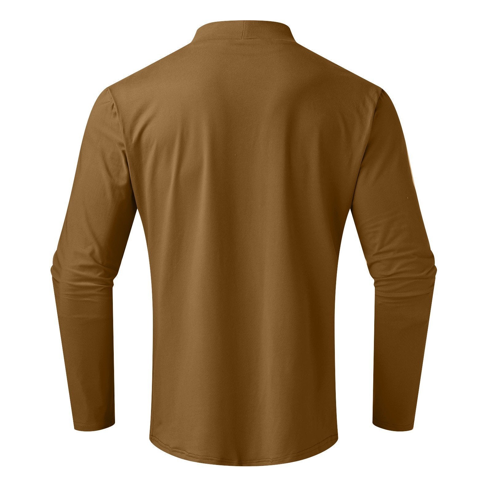 Mens High Neck Slim Fit Long Sleeve T-shirt mysite