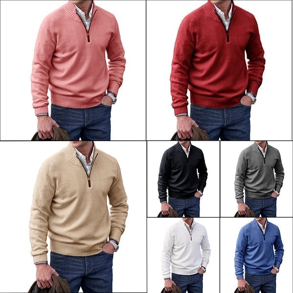 ✨Today's Deal - Men's Cashmere Zipper Basic Sweater (Buy 2 Free Shipping)😍 mysite