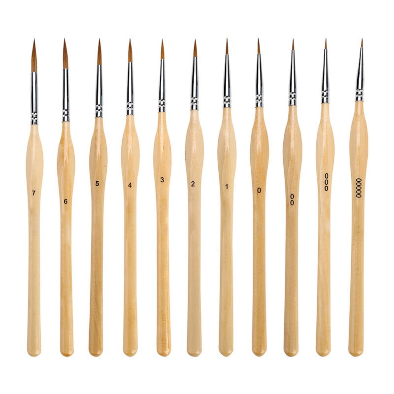 11 Pcs Miniature Detail Paint Brush Set mysite