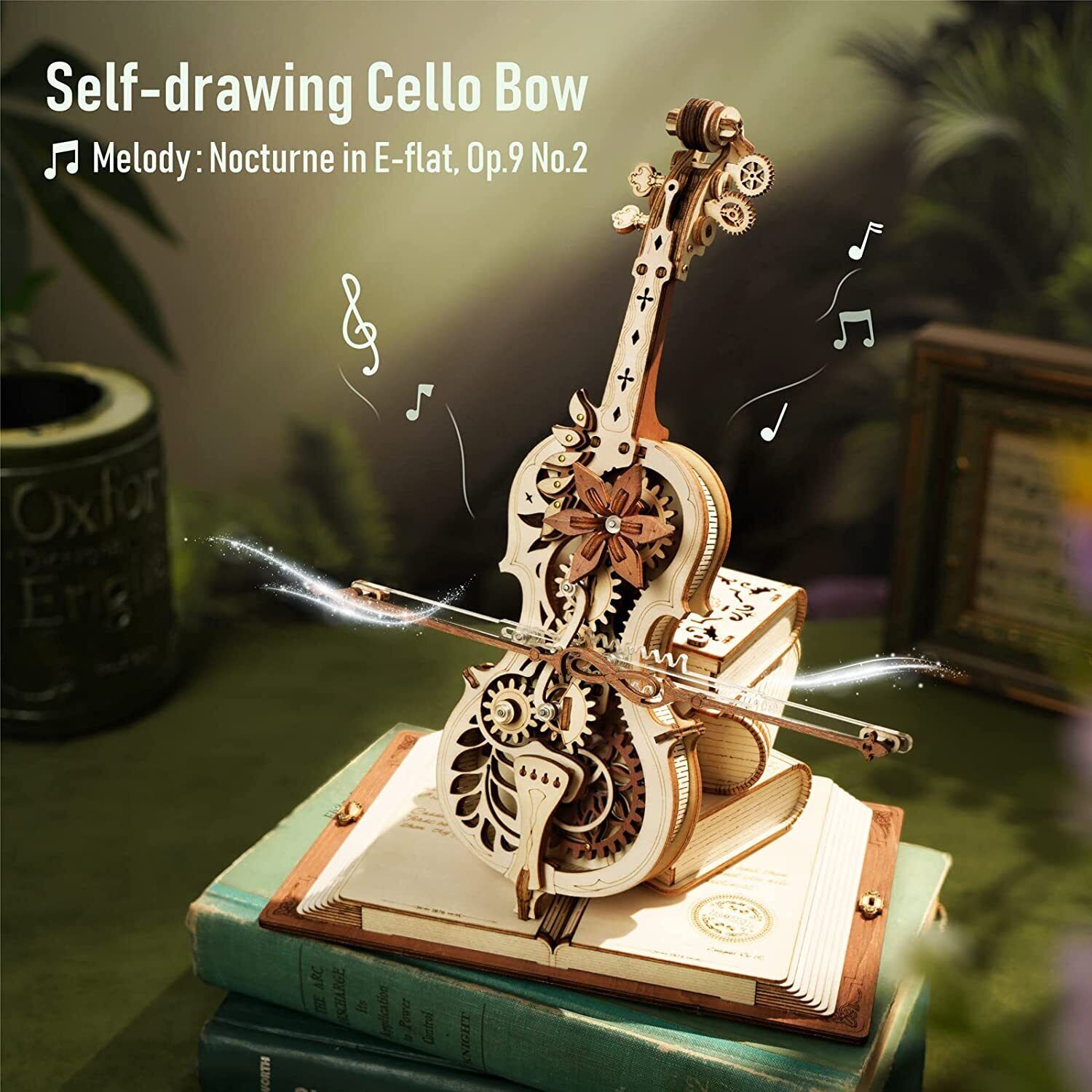 DIY Wooden Cello, Self Playing Musical Instrument, Magic Music Box, Cool Gift Ideas mysite