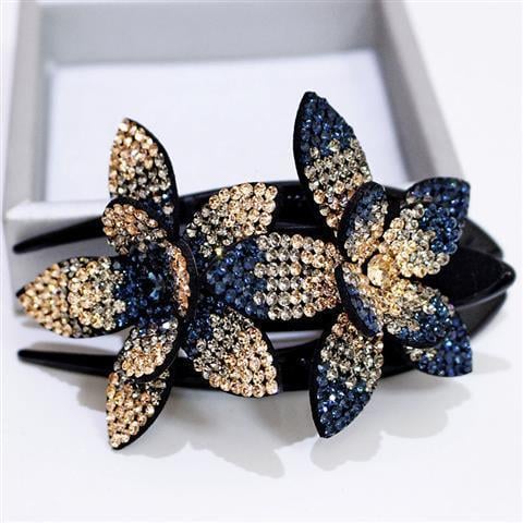 (🍀SPRING HOT SALE🍀)Rhinestone Double Flower Hair Clip mysite