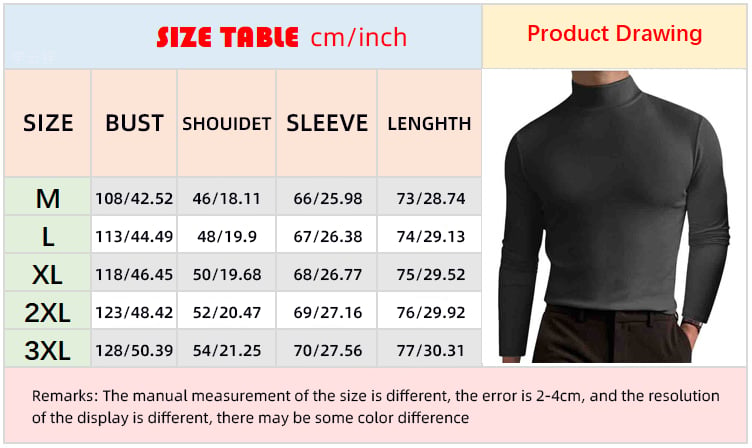 Mens High Neck Slim Fit Long Sleeve T-shirt mysite