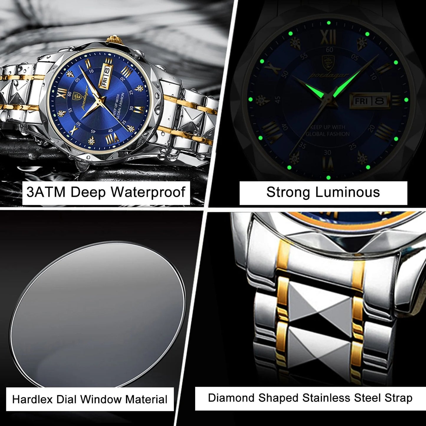 Waterproof Top Brand Luxury Man Wristwatch With Luminous mysite
