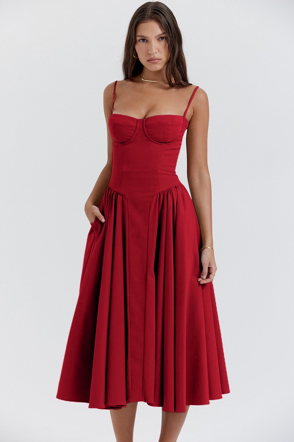Sleeveless Corset Fit Midi Dress(BUY 2 FREE SHIPPING) – uber7