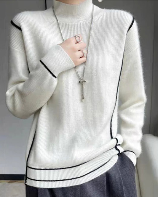 Elegant simple turtleneck sweater mysite