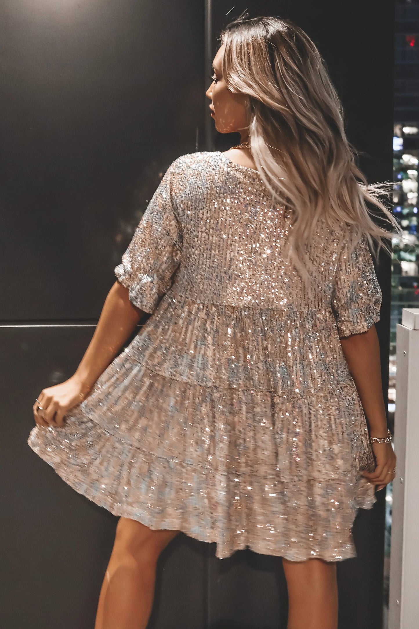 ✨2023 Sequin Baby Doll Dress mysite