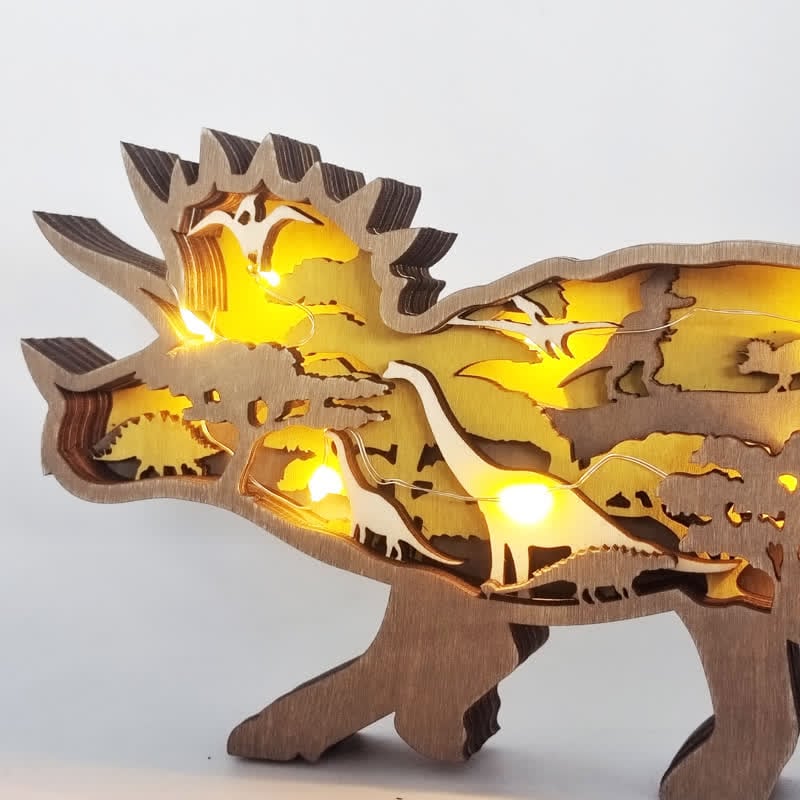 Creative Dinosaur Decoration 3D Tyrannosaurus Statue Desktop Decoration Lights