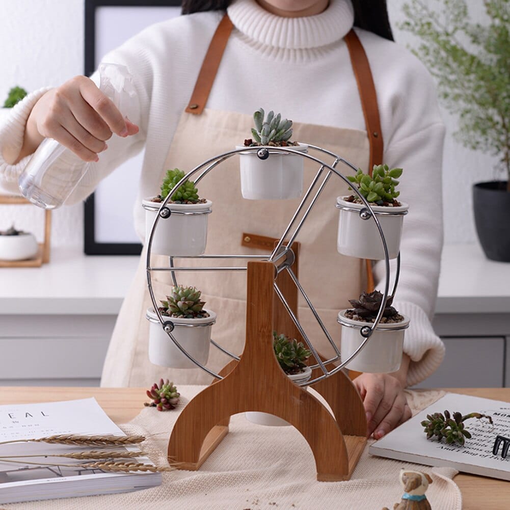 Creative wheel-shaped flowerpot mysite