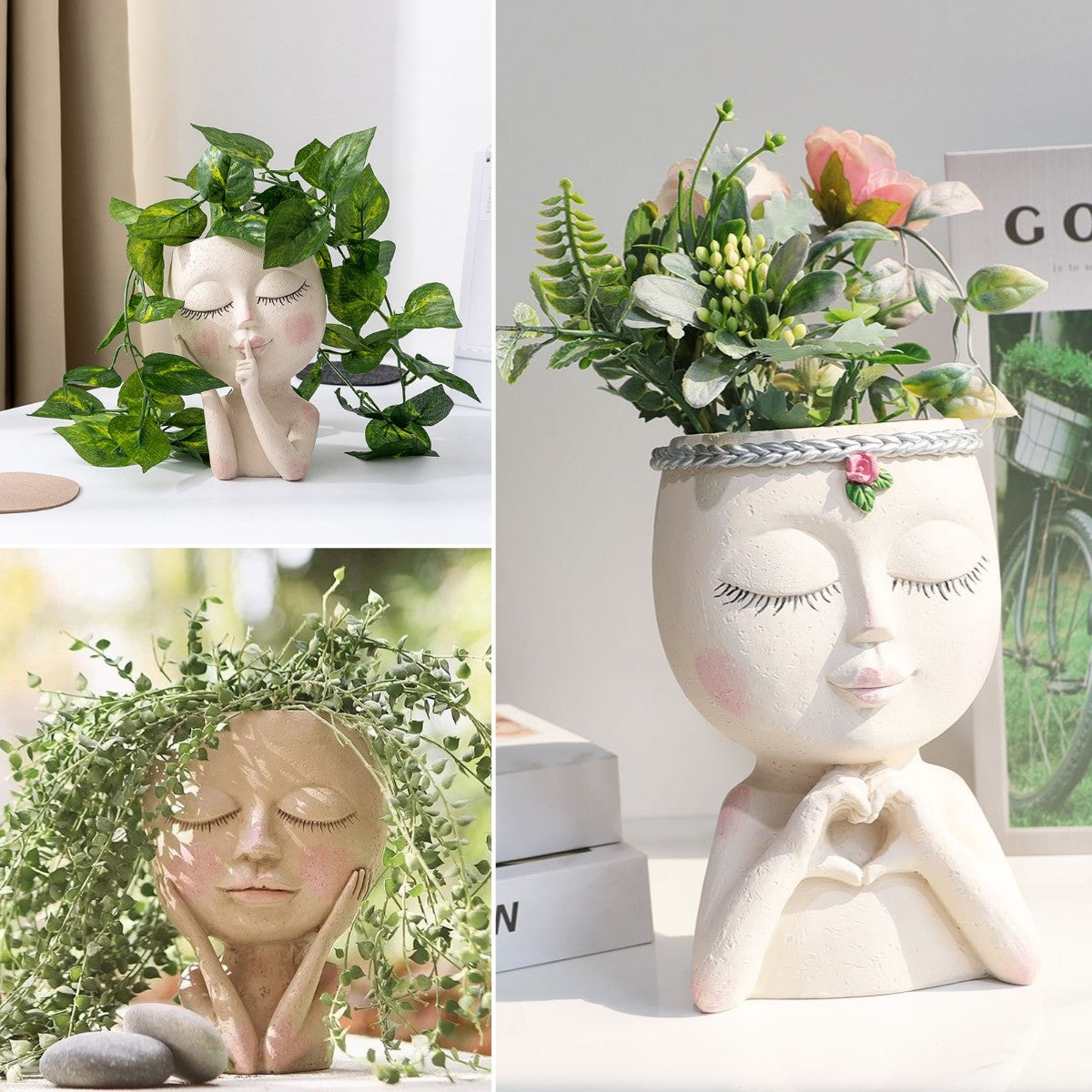 💝2023 HOT SALE-Girl Face Head Planter mysite