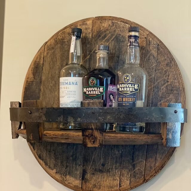 Bourbon whiskey barrel shelf mysite