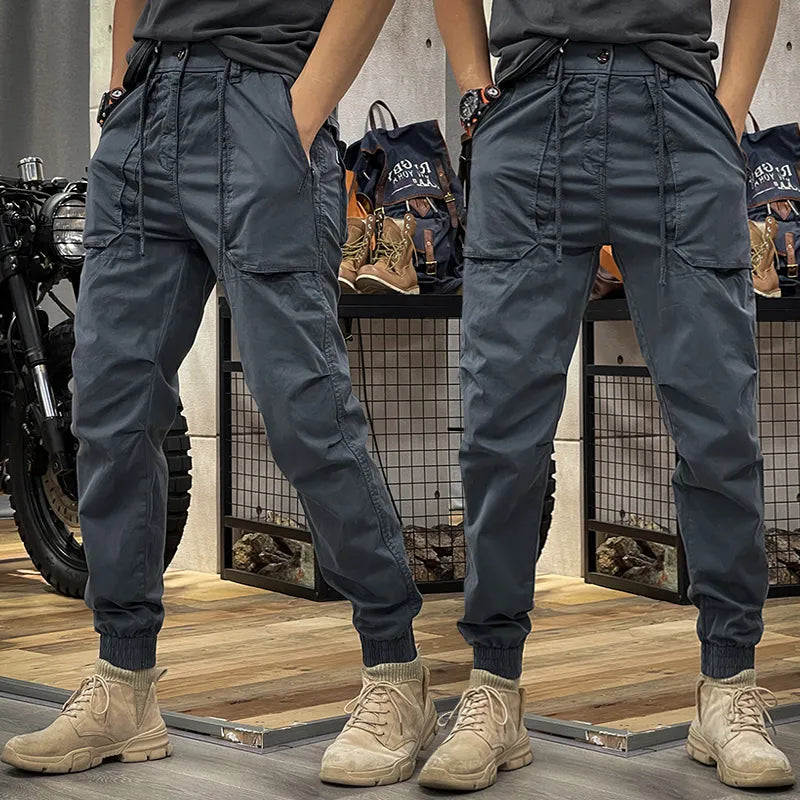 2023 SPRING MEN'S DISTRESSED SLIM FIT BIKER PANTS mysite