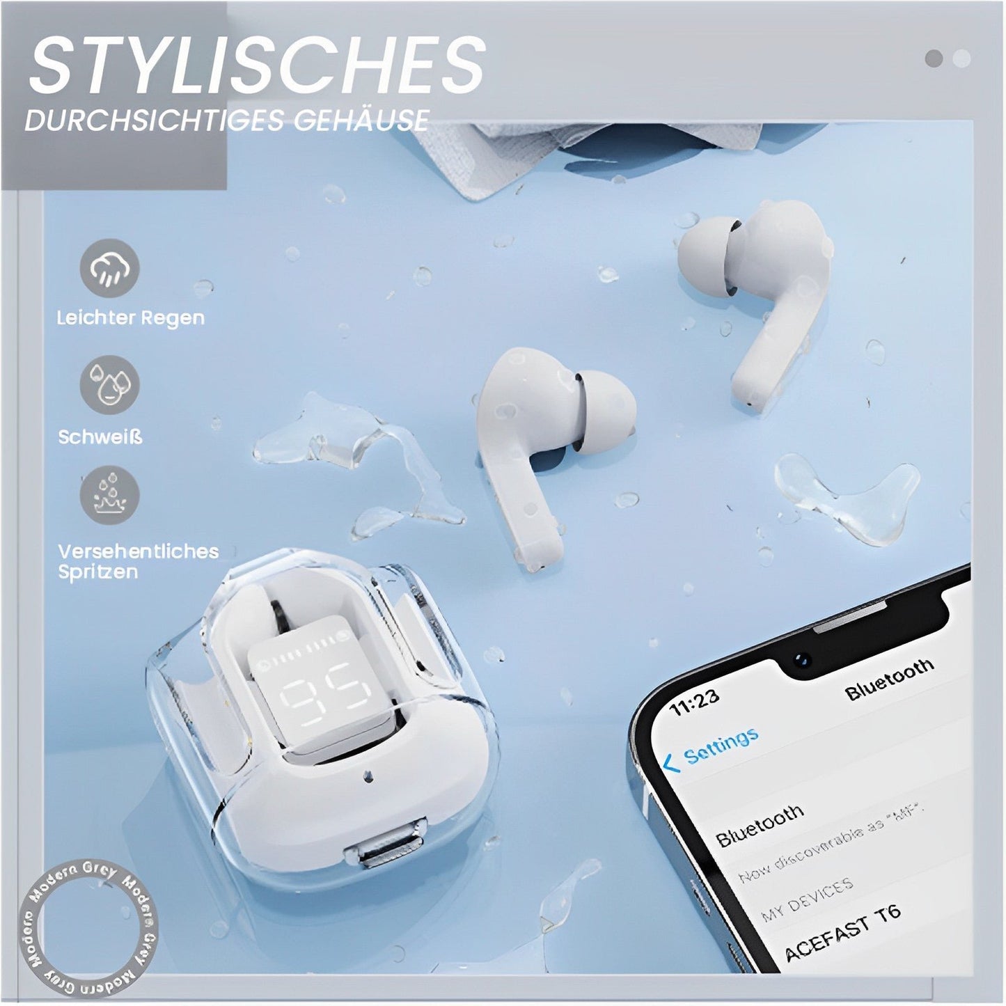 Bluetooth headphones with ENC noise cancellation
