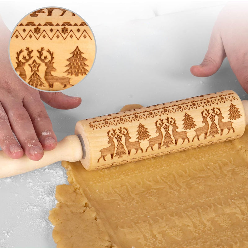 🍪Christmas Wooden Rolling Pins