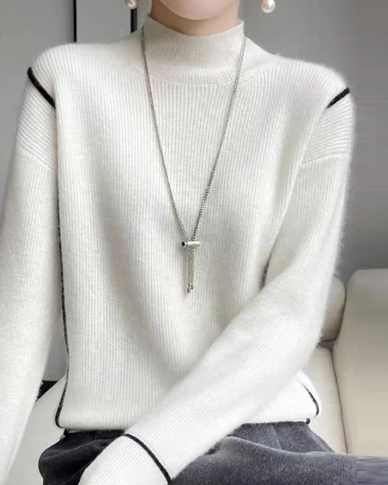 Elegant simple turtleneck sweater