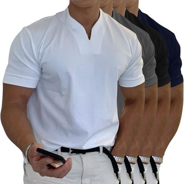 🔥2023 Men Gentlemans business Short Sleeve Fitness T Shirt mysite