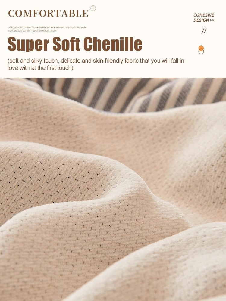 Double sided chenille sofa cover