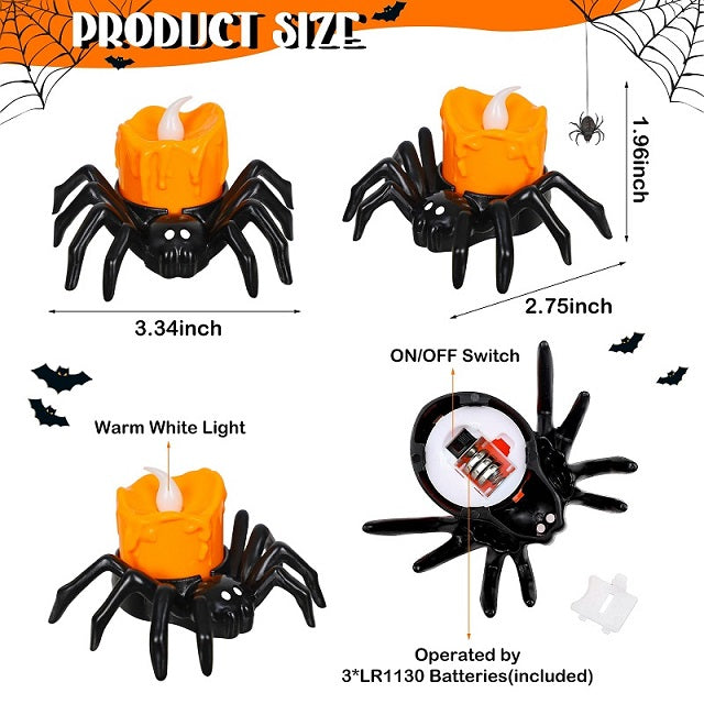 🔥Halloween Spider LED Party Candle Lights mysite