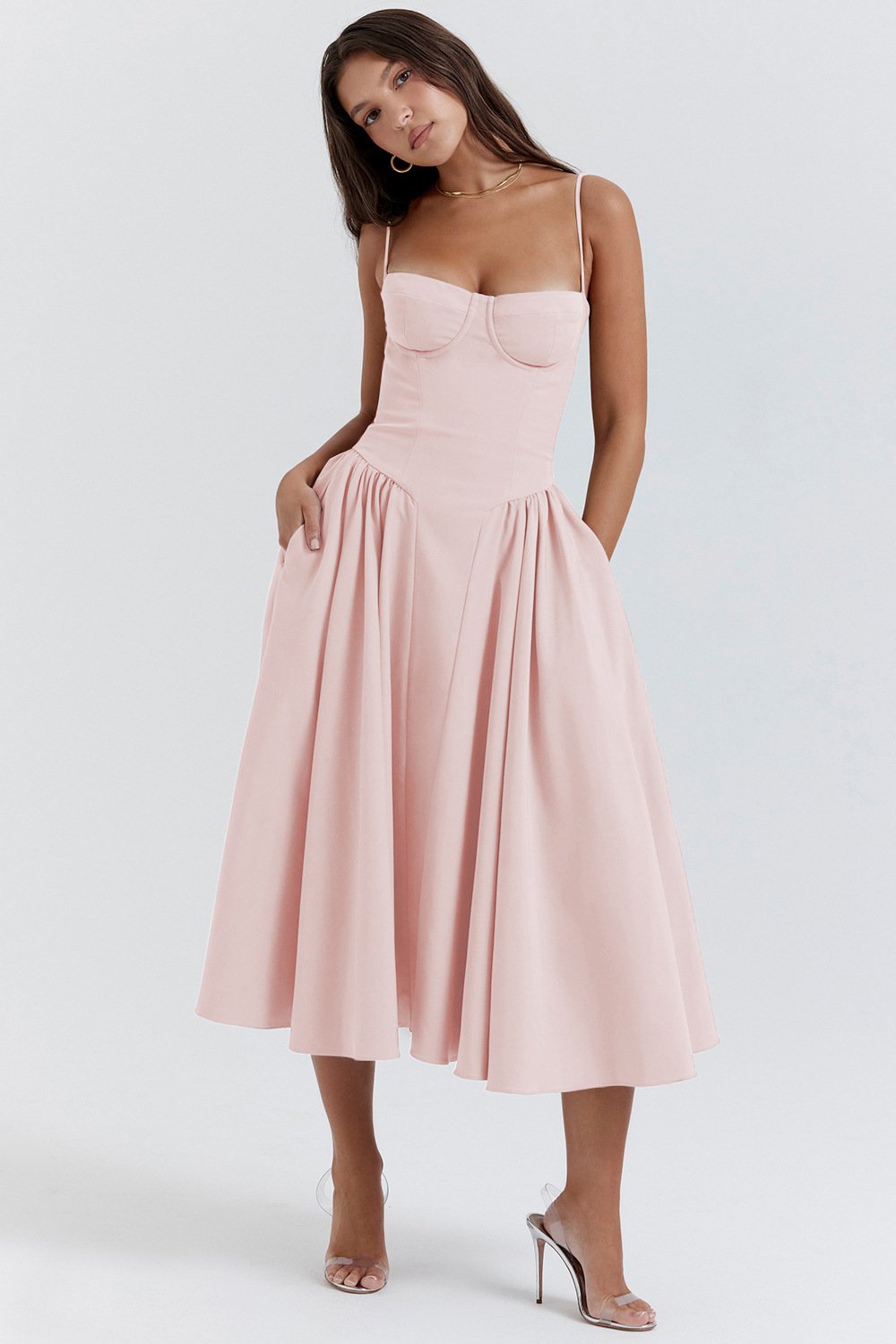 Sleeveless Corset Fit Midi Dress(BUY 2 FREE SHIPPING) – uber7