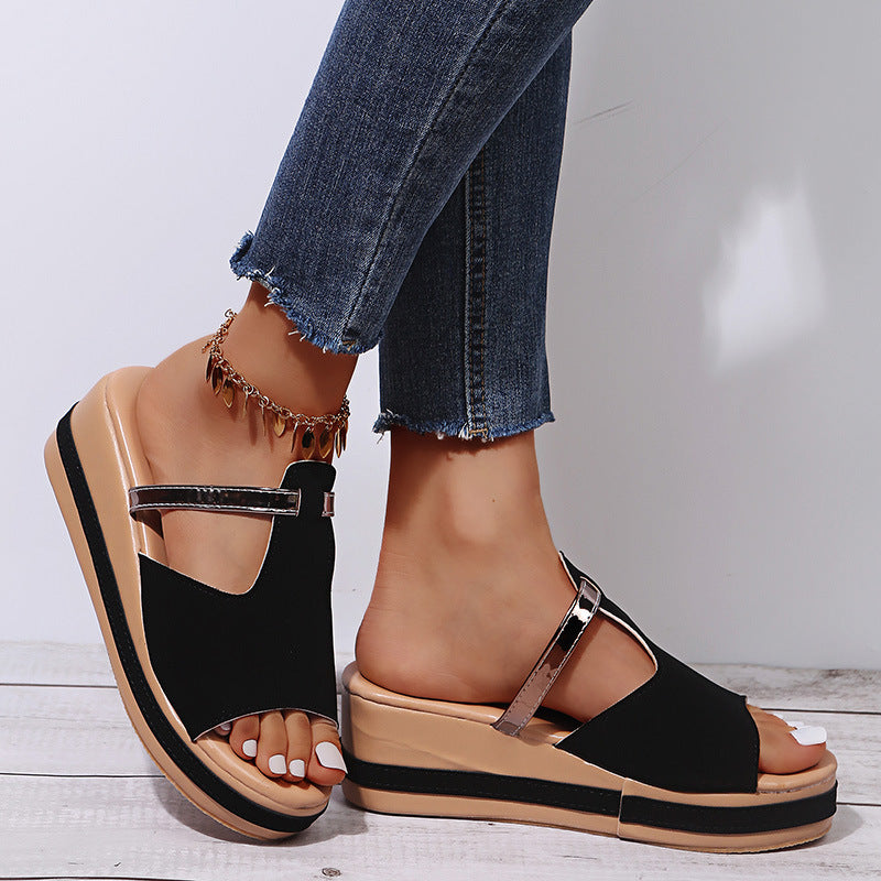 Women's Casual Slip-On Wedge Sandals mysite