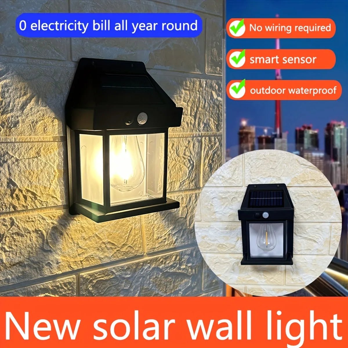 2023 New Outdoor Solar Wall Lamp mysite