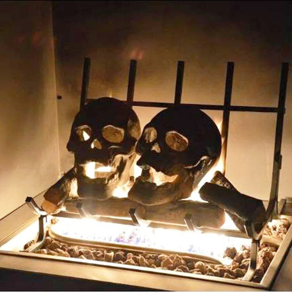 🔥Halloween Pre 🔥 Terrifying Human Skull Fire Pit💀 mysite