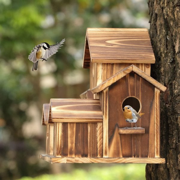 6 Hole Handmade Bird House - GIFT FOR NATURE LOVERS mysite