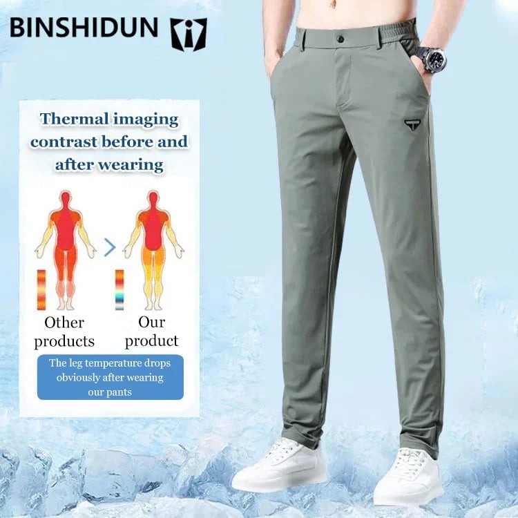 Men's Casual Elastic Straight-leg Pants mysite