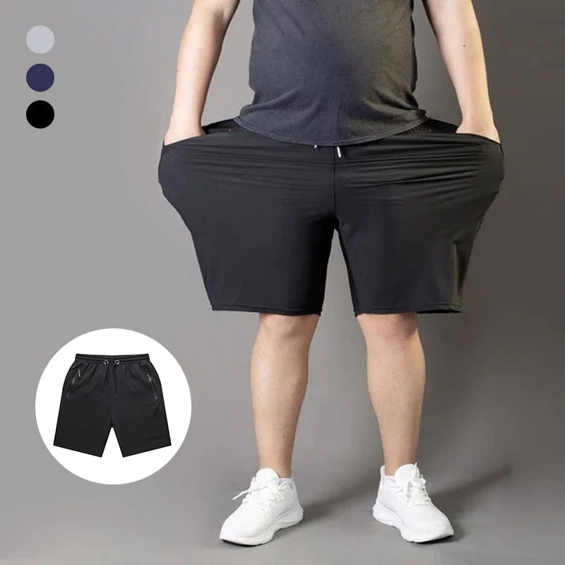 Men's Plus Size Ice Silk Stretch Shorts mysite
