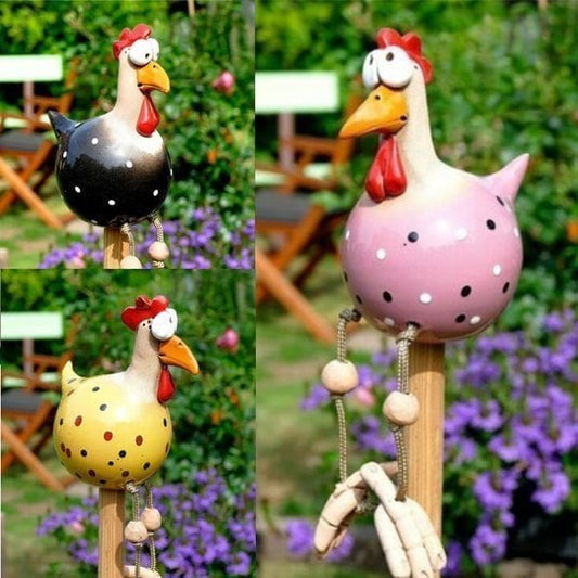 Funny decorative chicken, eye-catching decoration mysite