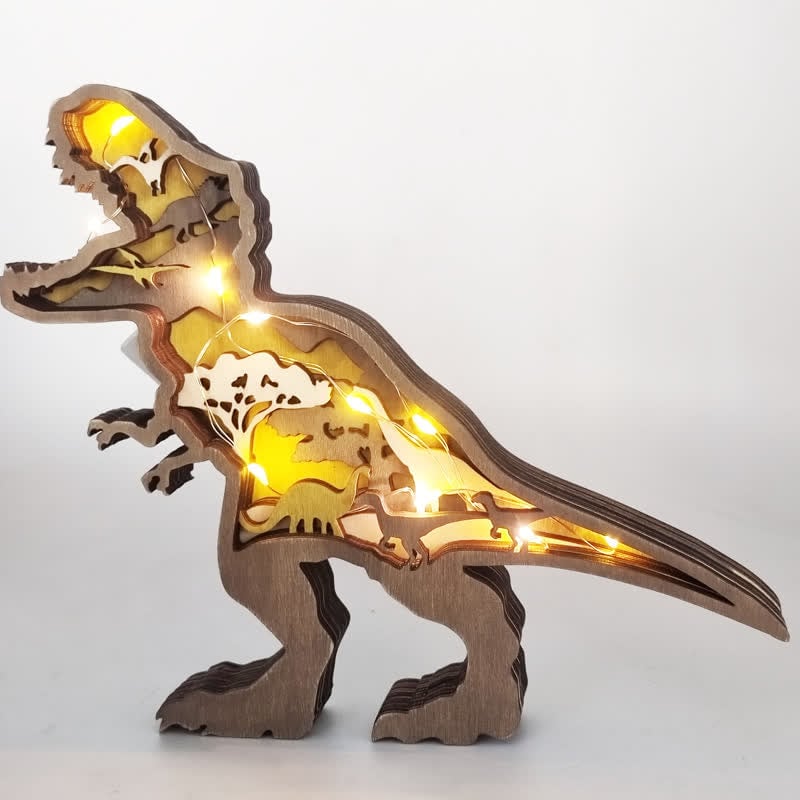 Creative Dinosaur Decoration 3D Tyrannosaurus Statue Desktop Decoration Lights mysite