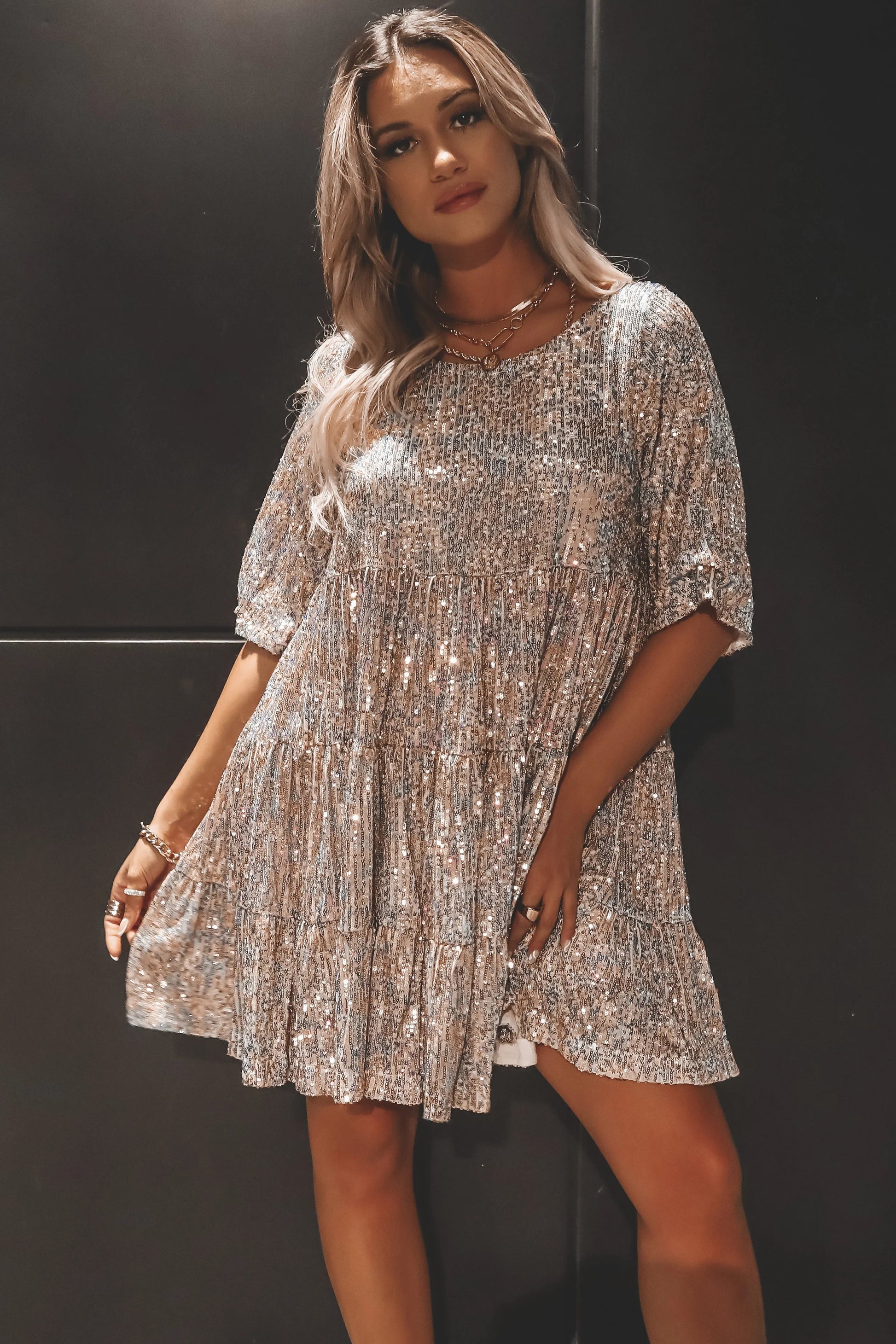 ✨2023 Sequin Baby Doll Dress mysite