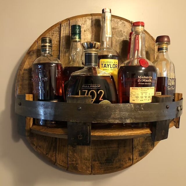 Bourbon whiskey barrel shelf mysite