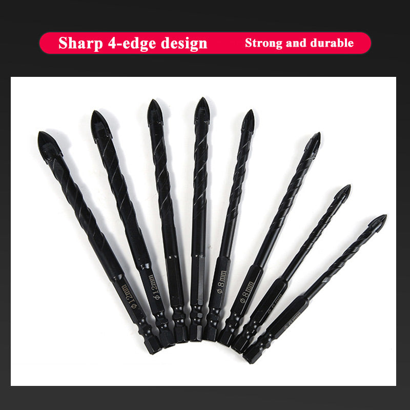 4-edge Cross Drill Bit Set 7pcs mysite